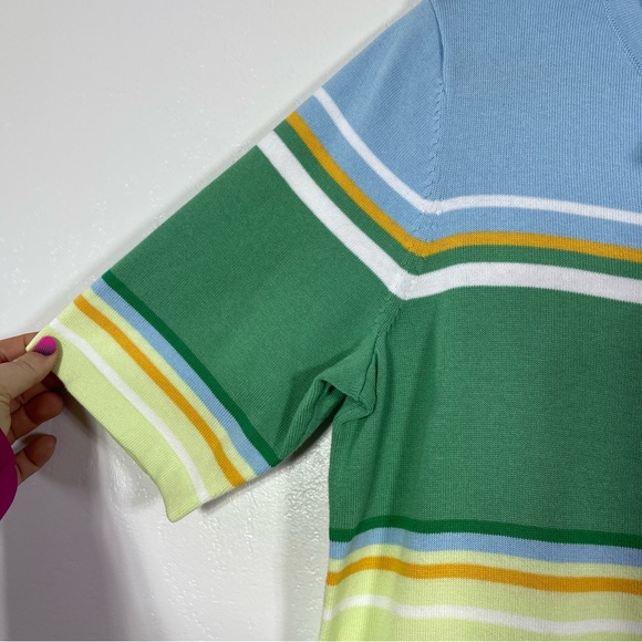 Christopher & Banks, Striped Short Sleeve Cardigan. Size Large. Excellent cond! - Picture 2 of 6